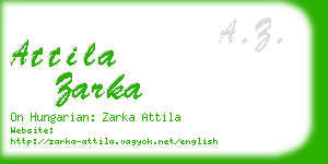 attila zarka business card
